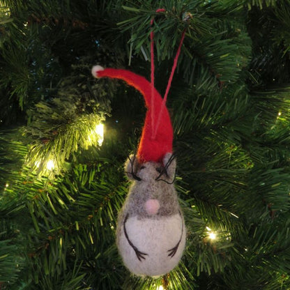 Handmade Felt Biodegradable Christmas Little Fella Hanging Decoration