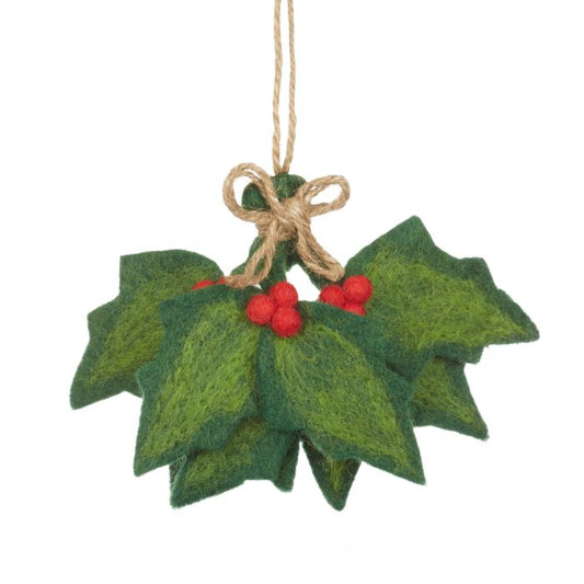 Décoration de Noël à suspendre en feutre biodégradable faite à la main