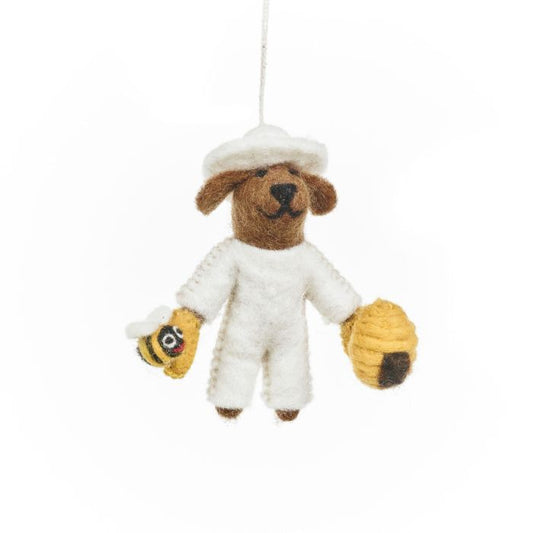 Handmade Felt Bumble the Bee Keeper Hanging Decoration