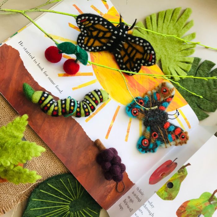 Handmade Felt Carl the Caterpillar Hanging Decoration