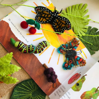 Handmade Felt Carl the Caterpillar Hanging Decoration