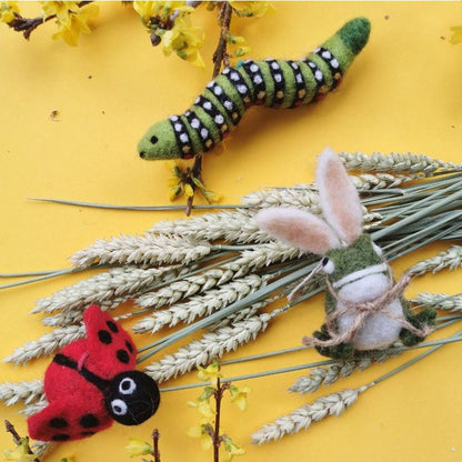 Handmade Felt Carl the Caterpillar Hanging Decoration