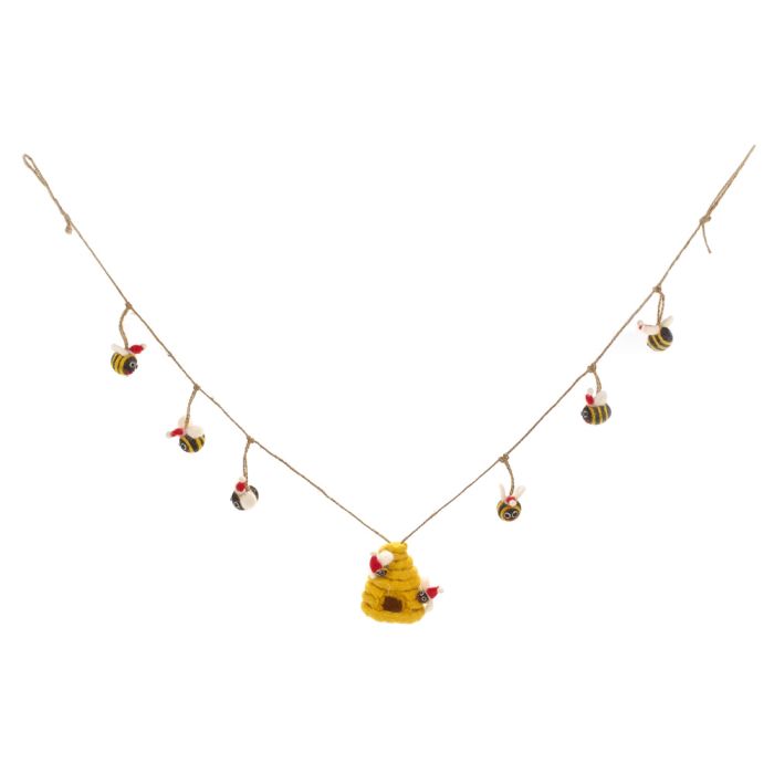 Handmade Felt 120cm Christmas Bumblebee Garland Home Decoration