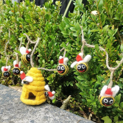 Handmade Felt 120cm Christmas Bumblebee Garland Home Decoration