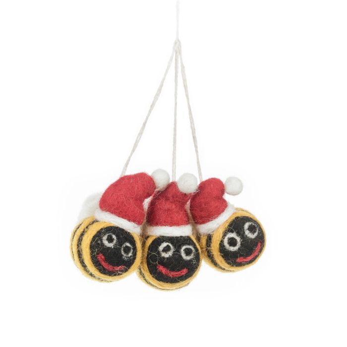 Handmade Felt Mini Christmas Bee's (Set of 3) Hanging Tree Decorations