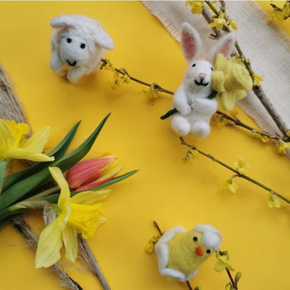 Handmade Felt Baby Chicklet Hanging Easter Decoration