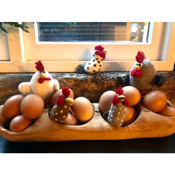 Handmade Albert Eggstein Hanging Biodergadable Needle Felt Easter Decoration