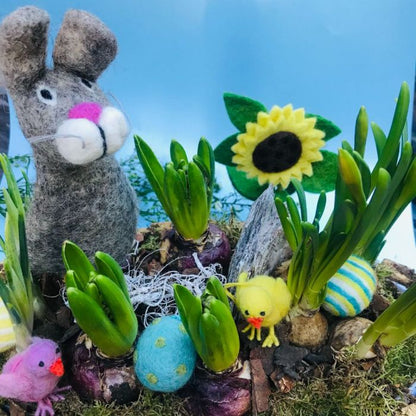 Handmade Felt Sunny Sunflower Standing Easter Decoration