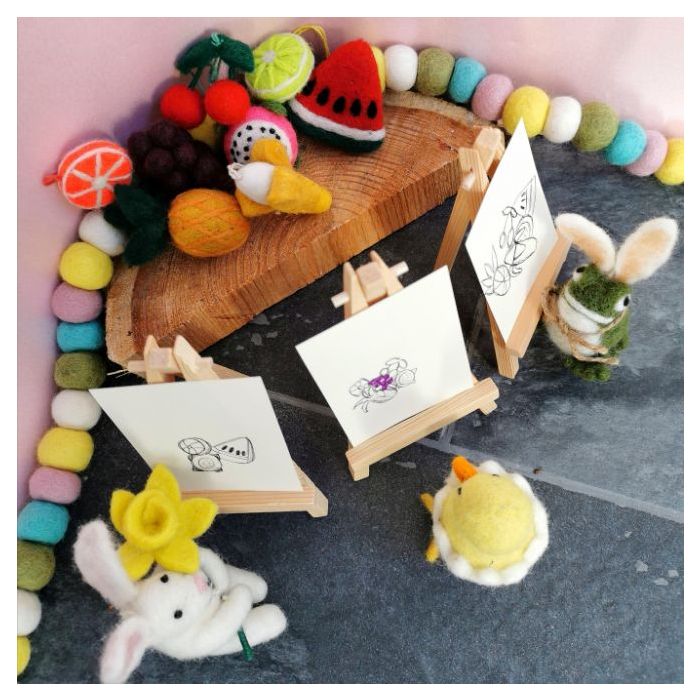Handmade Needle Felt Hanging Fabulous Fruits (Set of 4) Decorations