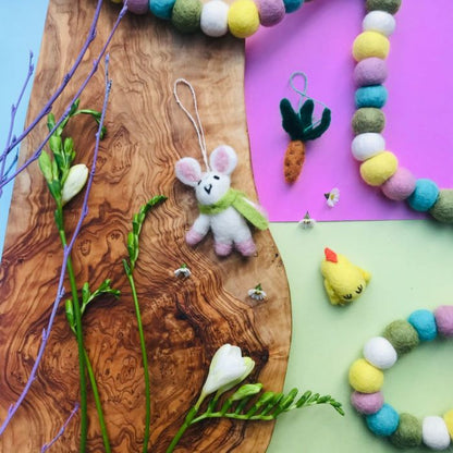 Handmade Biodegradable Felt Easter Bubble Garland Home Decoration