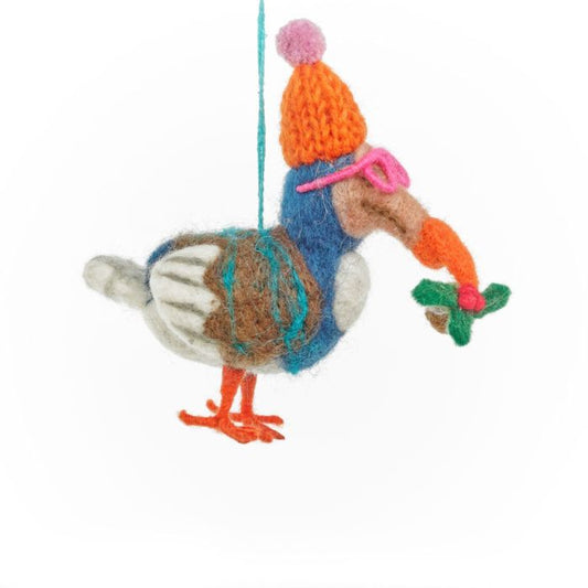 Décoration de Noël à suspendre en feutre fait à la main en forme de dodo