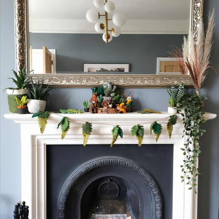 Handmade Biodegradable Felt Botanical Garland Home Decoration