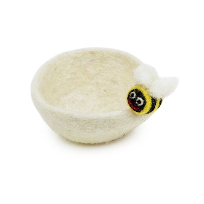 Handmade Felt Garden Bugs Trinket Dish Home Decoration