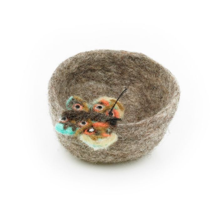 Handmade Felt Garden Bugs Trinket Dish Home Decoration