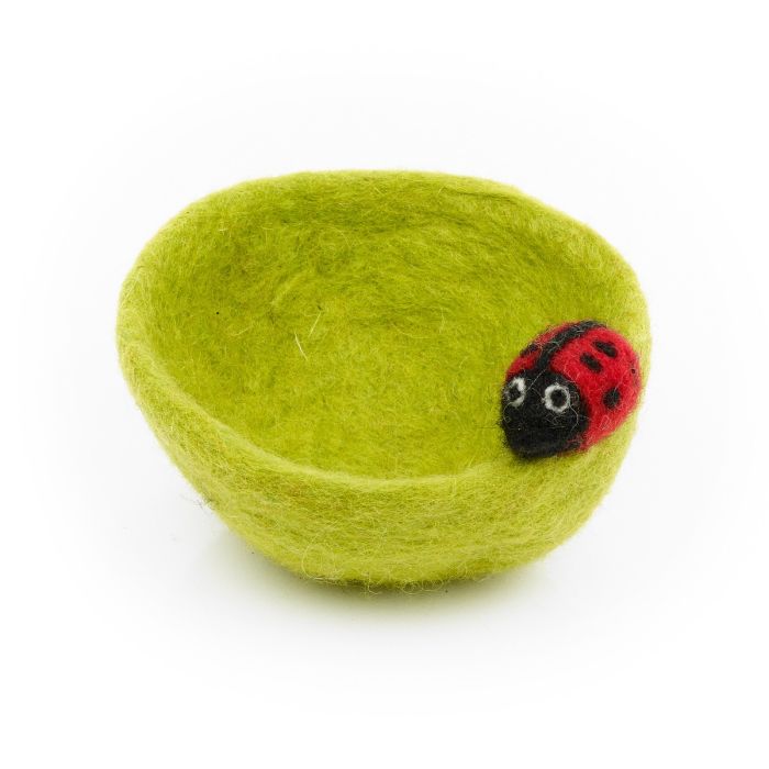 Handmade Felt Garden Bugs Trinket Dish Home Decoration