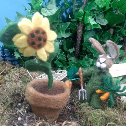 Handmade Felt Garden Sunflower Standing Home Decoration