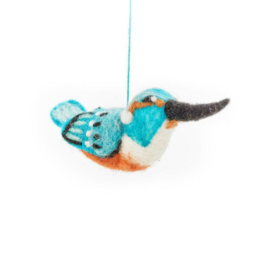 Décoration d'oiseau à suspendre en feutre fait main Hetty le colibri