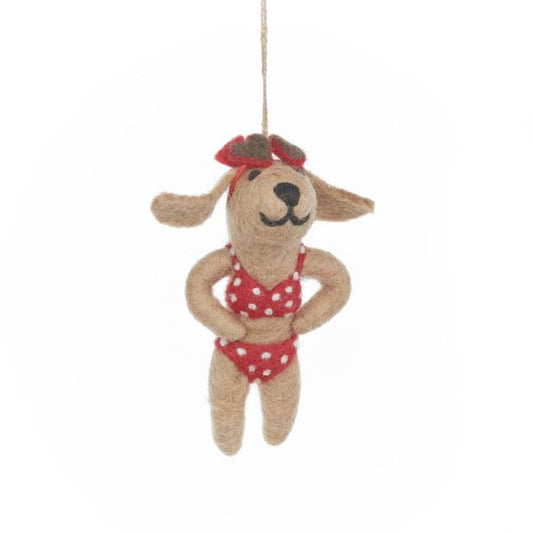 Handmade Felt Hot Dog Bikini Beach Hanging Decoration