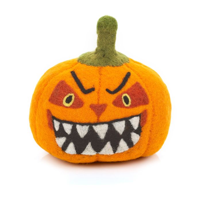 Handmade Felt Large Scary Pumpkin Halloween Home Decoration