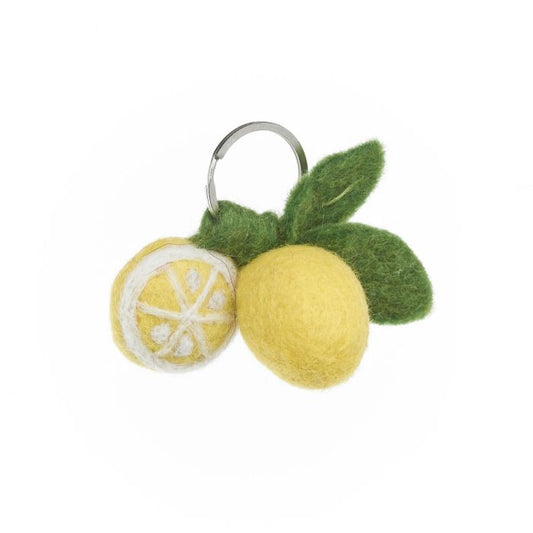 Handmade Felt Lemon Keyring