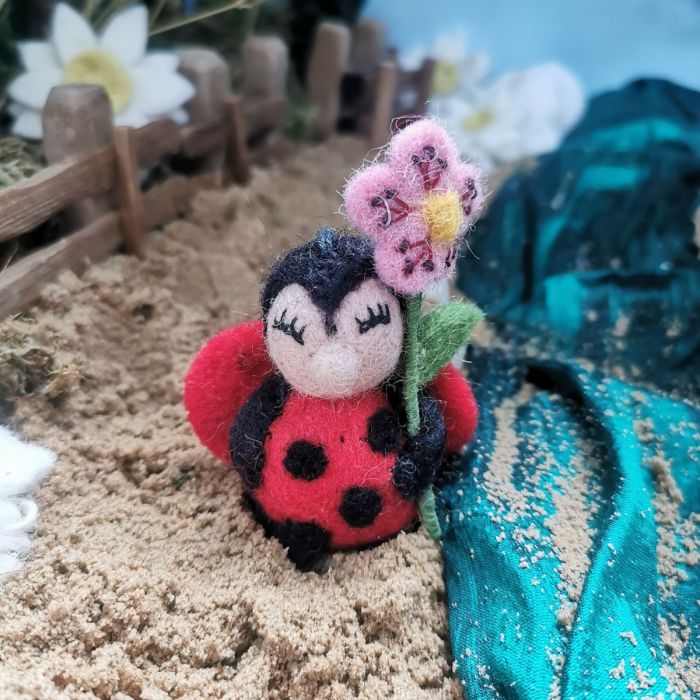 Handmade Felt Lola Ladybird Hanging Decoration