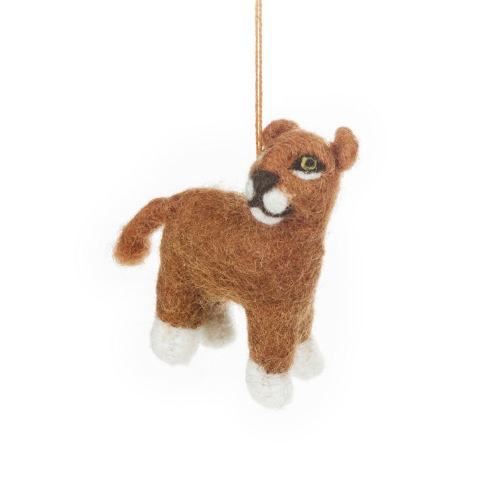 Handmade Felt Lux the Lioncub Hanging Baby Lion Safari Decoration