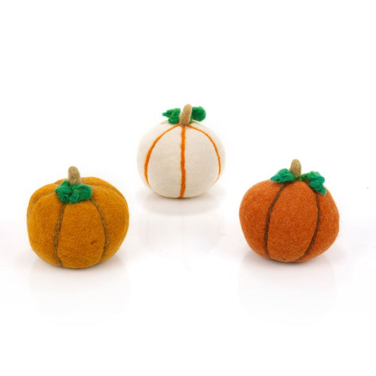 Handmade Felt Medium Pumpkins Halloween Home Decoration