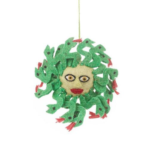 Handmade Felt Medusa Hanging Mythological Decoration