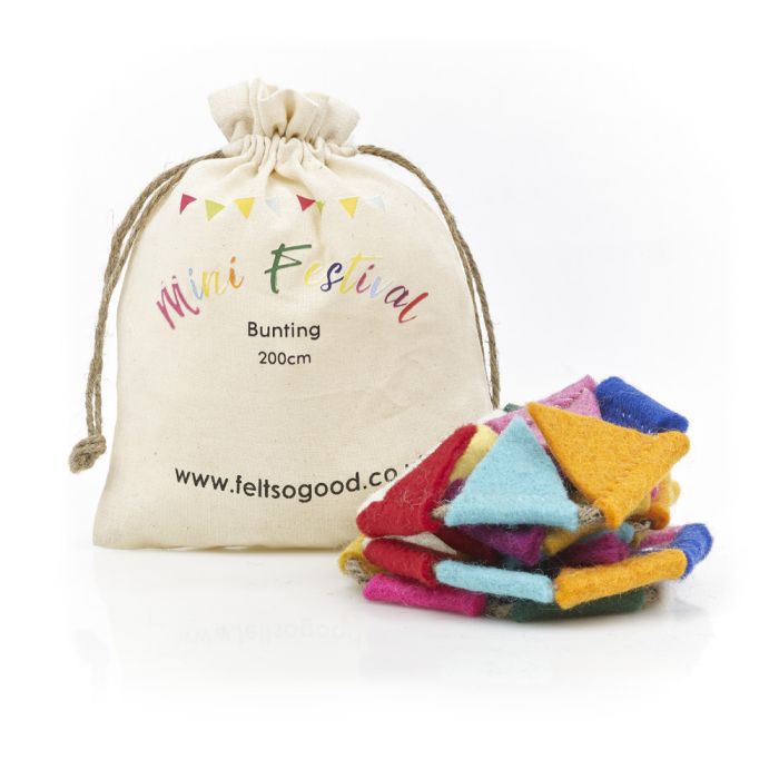 Handmade Felt Mini Festival Bunting Decoration