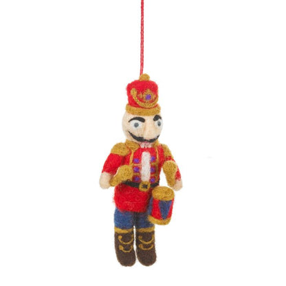 Handmade Felt Nutcracker Ned Hanging Traditional Christmas Decoration