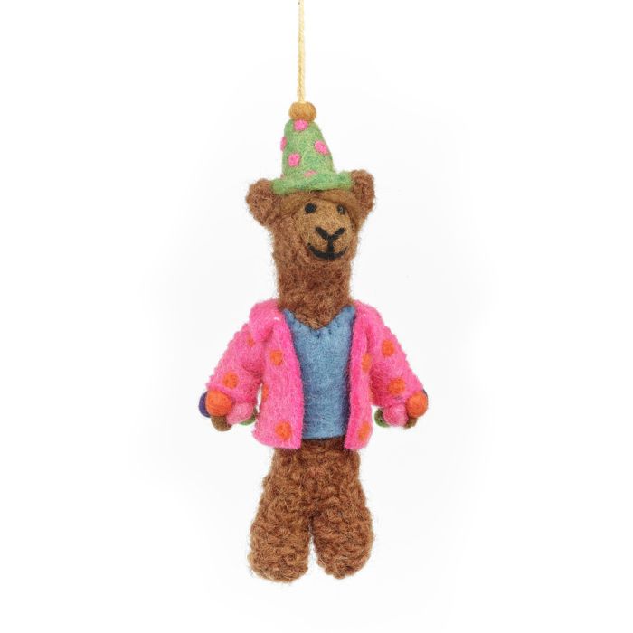 Handmade Felt Party Alpaca Hanging Decoration