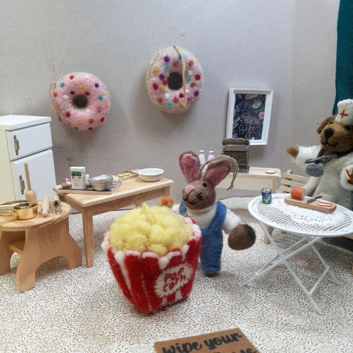 Handmade Felt Poppin' Pop Corn Hanging Decoration