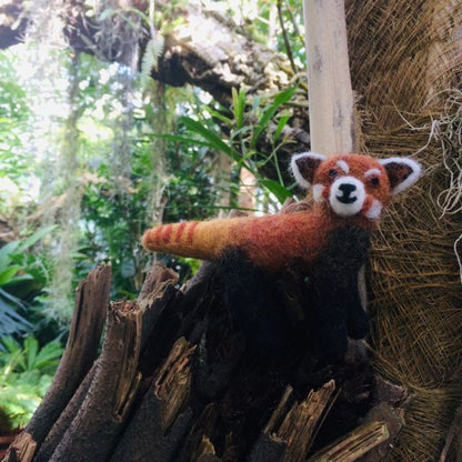 Handmade Felt Biodegradable Hanging Red Panda Safari Decoration
