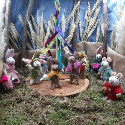 Handmade Felt Susie Mouse Biodegradable Hanging Decoratio