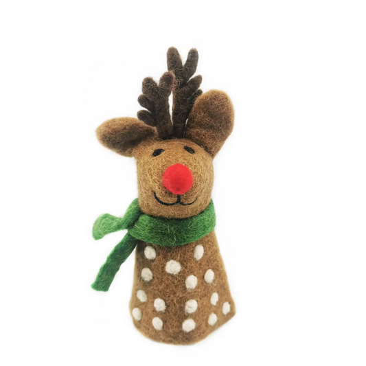 Handmade Felt Rudolph Christmas Tree Topper