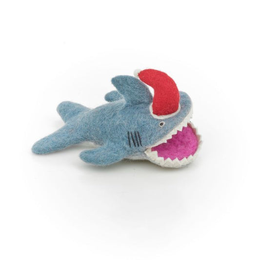 Handmade Felt Santa Jaws Christmas Tree Topper