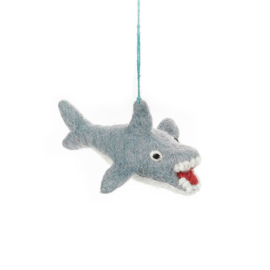 Handmade Felt Sheldon the Shark Hanging Decoration