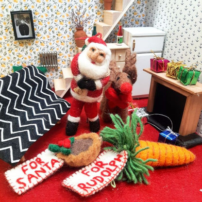Handmade Felt Snack for Santa Hanging Decoration