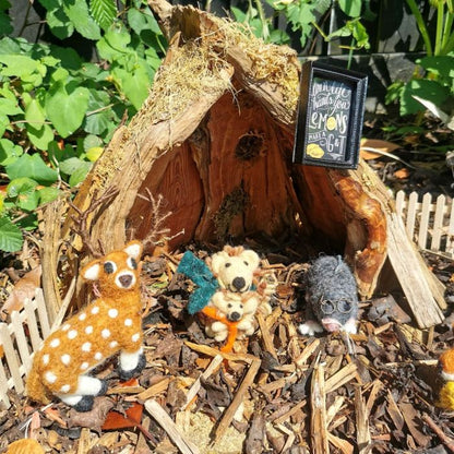 Handmade Felt Hanging Snuggly Hedgehogs Woodland Decoration