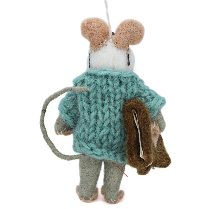 Handmade Felt Susie Mouse Biodegradable Hanging Decoratio