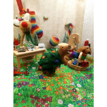 Handmade Needle Felt Tree-Rex Hanging Christmas Dinosaur Decoration