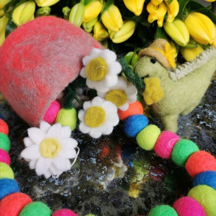 Handmade Biodegradable Felt Neon Bubble Garland Home Decoration