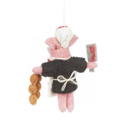 Handmade Felt Vengeful Swine Halloween Pig Decoration
