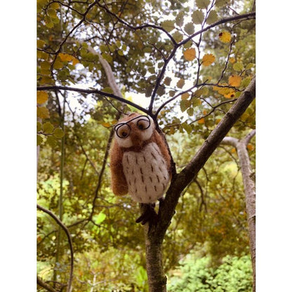 Handmade Felt Wilson the Wise Owl Hanging Bird Decoration