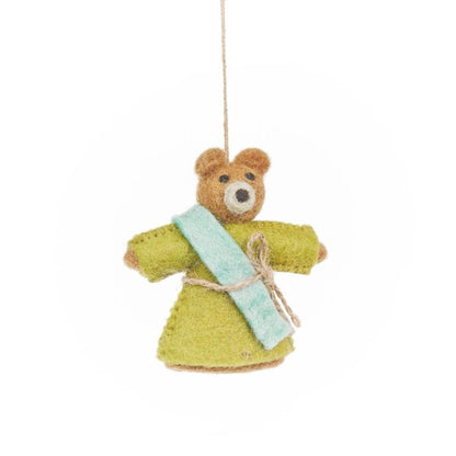 Handmade Felt Woodland Nativity (Set of 9) Hanging Decorations