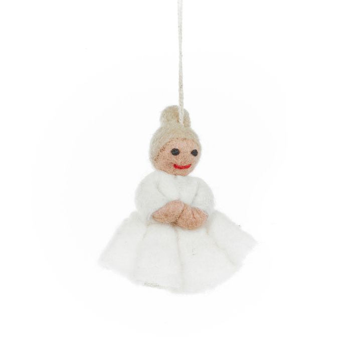 Handmade Felt Woodland Nativity (Set of 9) Hanging Decorations