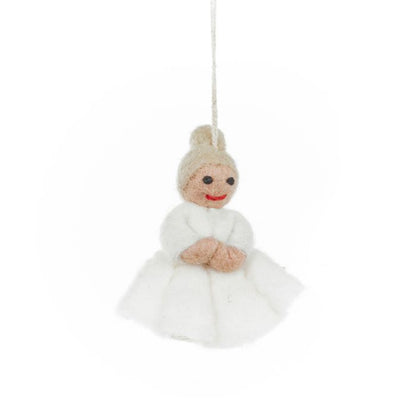 Handmade Felt Woodland Nativity (Set of 9) Hanging Decorations