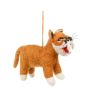 Handmade Felt Hunter the Sabre Tooth Tiger Hanging Decoration