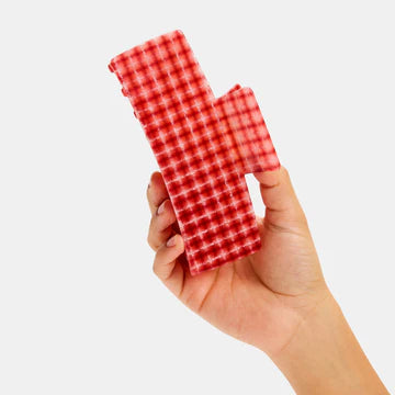 Jumbo Box Claw in Red Plaid