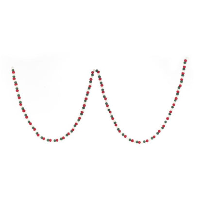 Guirlande de mini pompons traditionnels en feutre fait à la main pour décoration d'intérieur